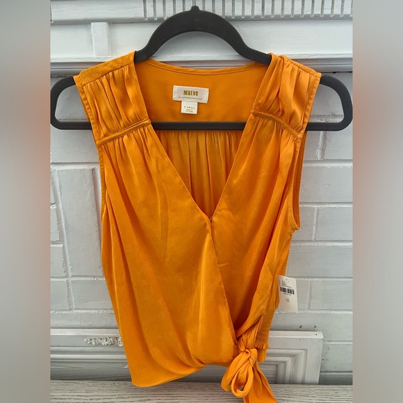 BRAND NEW never worn Anthropologie Maeve brand bright orange sleeveless blouse - Picture 1 of 2
